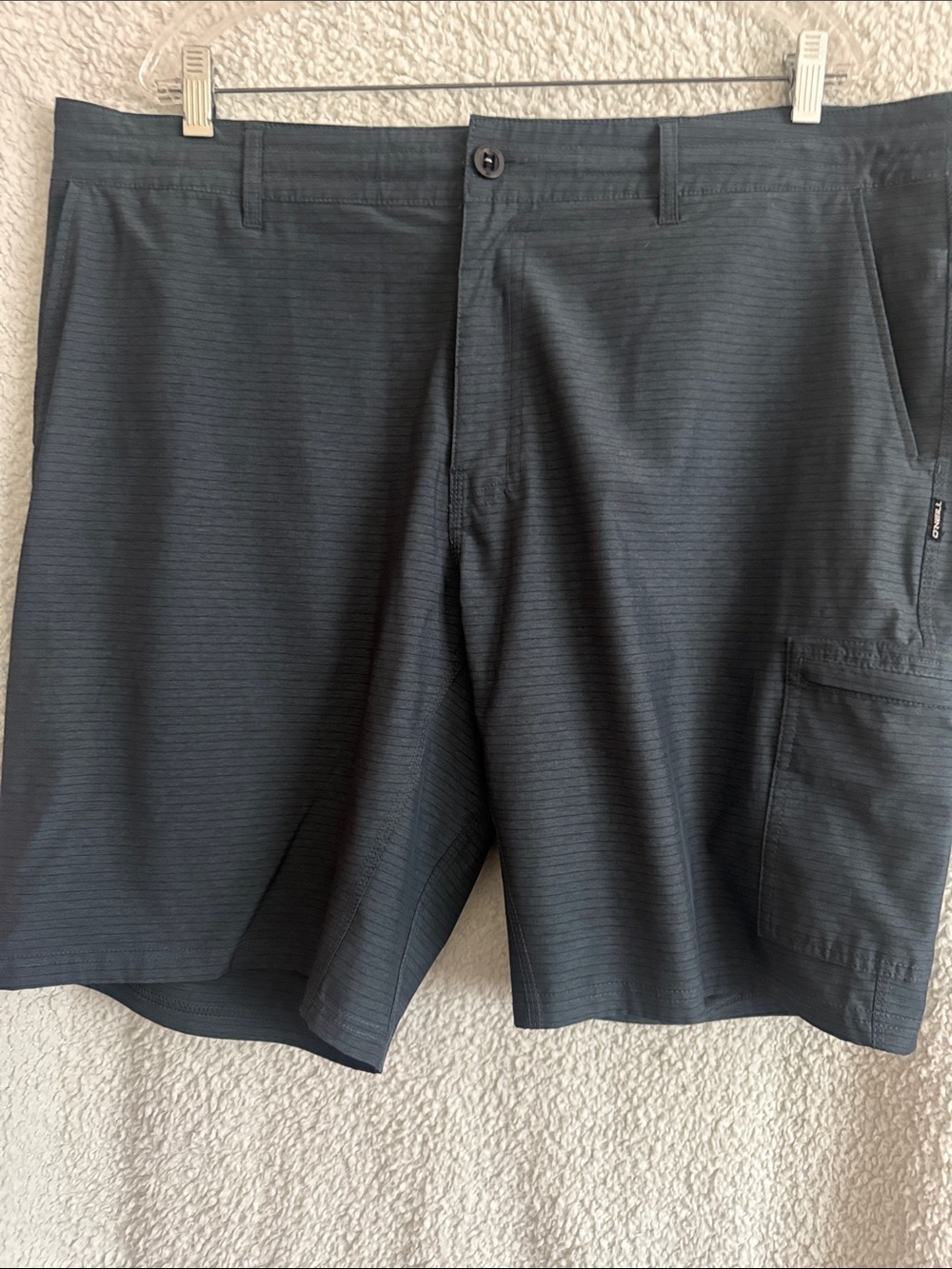 O'Neill Charcoal Striped Men’s Hybrid Shorts